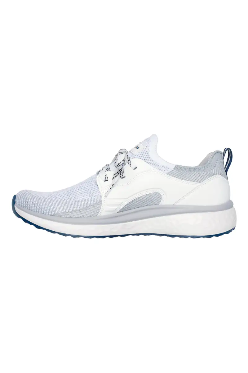 Sneakers bianche e grigie in mesh Skechers Lancer Dalton [BIANCO miniatura 4