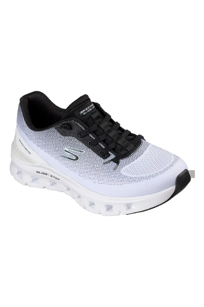 Sneakers bianche e nere con memory foam Skechers Glide-step pro soft mirage [BIANCO miniatura 2