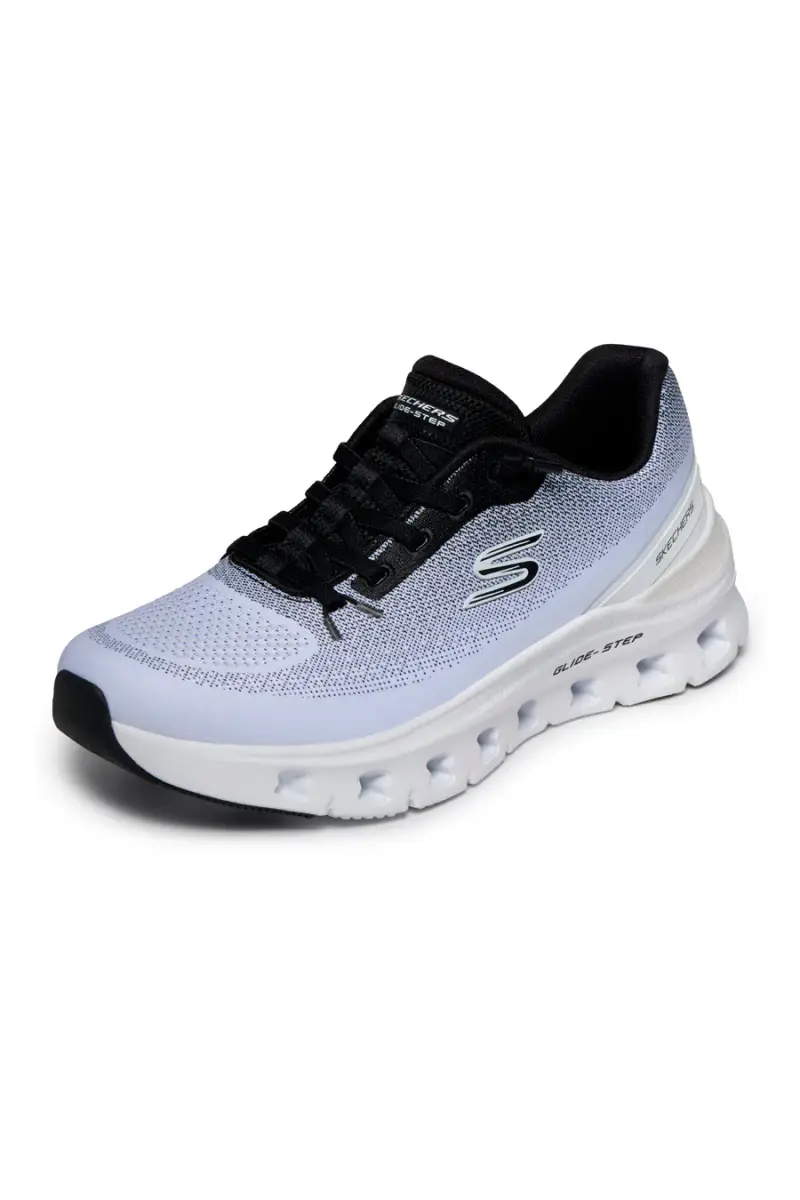 Sneakers bianche e nere con memory foam Skechers Glide-step pro soft mirage [BIANCO miniatura 3