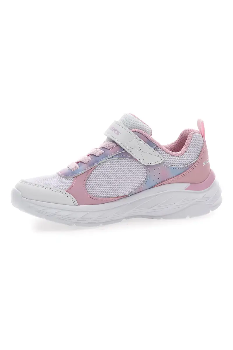 Sneakers Bianche e Rosa con Chiusura a Velcro SHECKERS BOUNDLESS-WATERCOLOR BLUR [BIANCO miniatura 4
