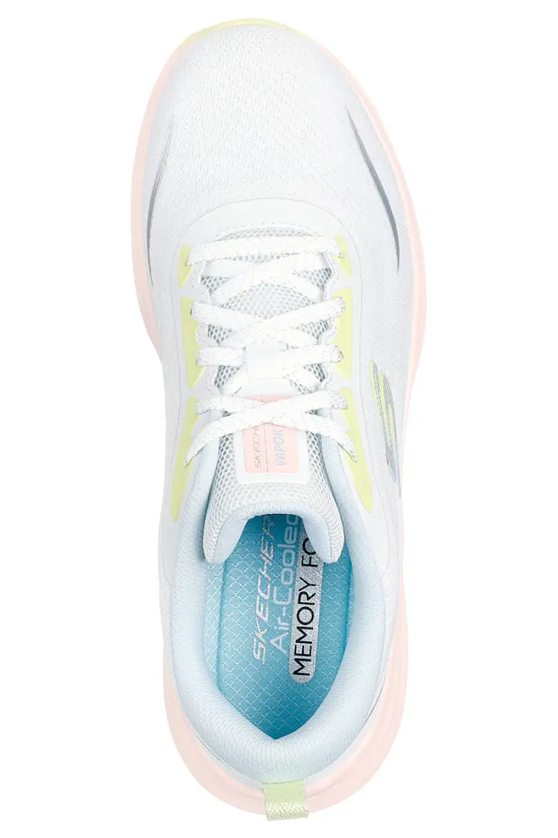Sneakers Bianche e Rosa Skechers Vapor Foam Smooth Ride [BIANCO miniatura 4