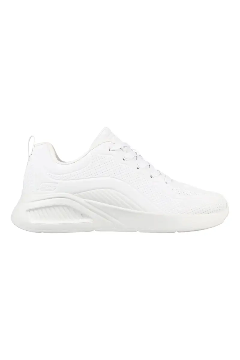 Sneakers bianche in duraleather con soletta memory foam Skechers BOBS Buno How Sweet [BIANCO]