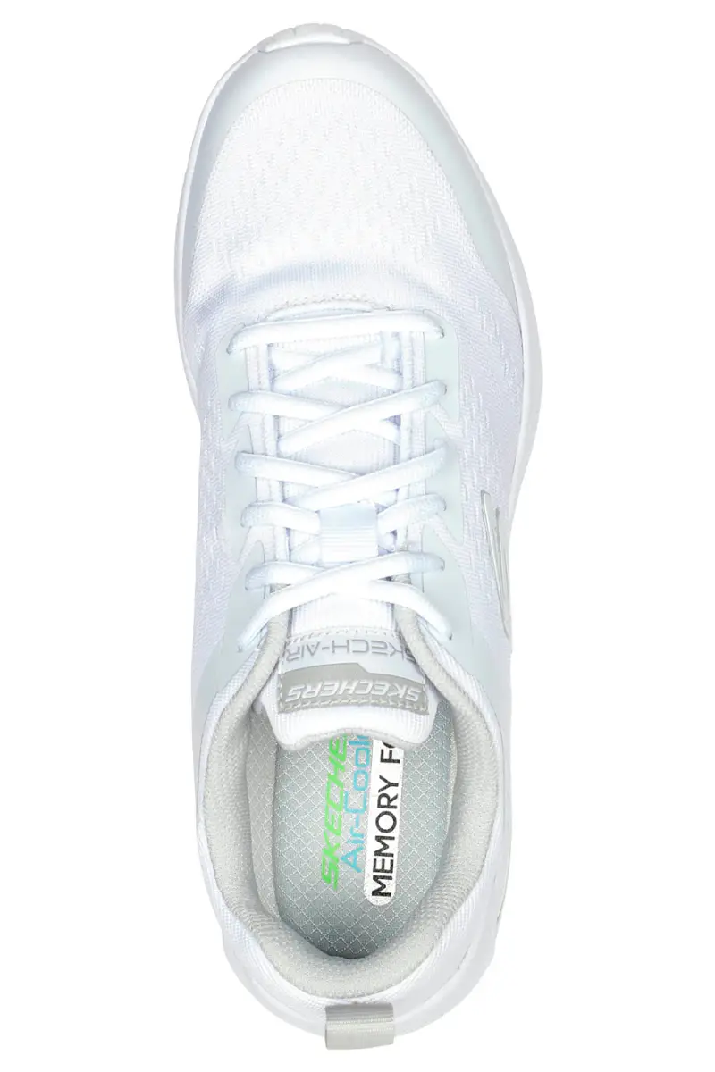 Sneakers bianche in mesh con Air Cooled Memory Foam Skechers Dyna-Air Pelland [BIANCO] miniatura 2