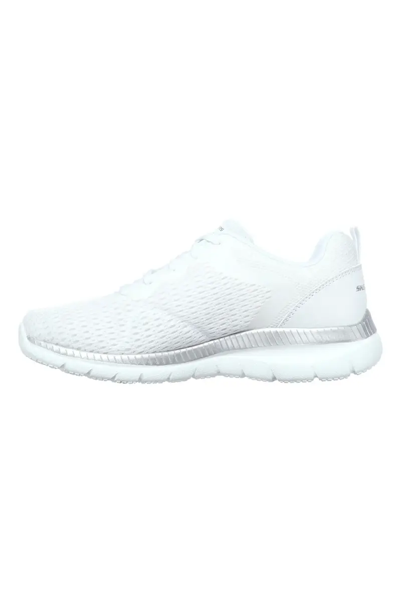 Sneakers bianche in mesh con Memory Foam Skechers Bountiful Quick Path [WHITE miniatura 4