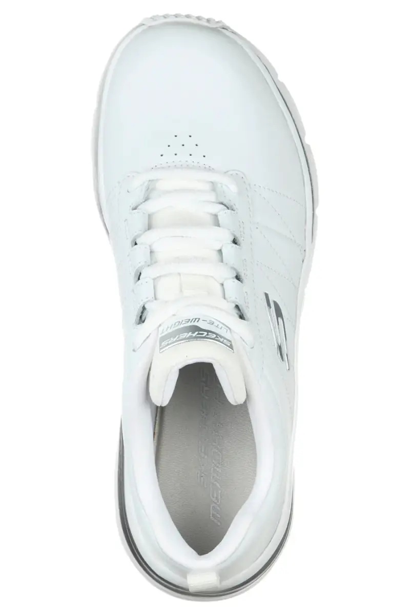 Sneakers bianche in pelle con Memory Foam Skechers Fashion Fit Effortless [BIANCO miniatura 3