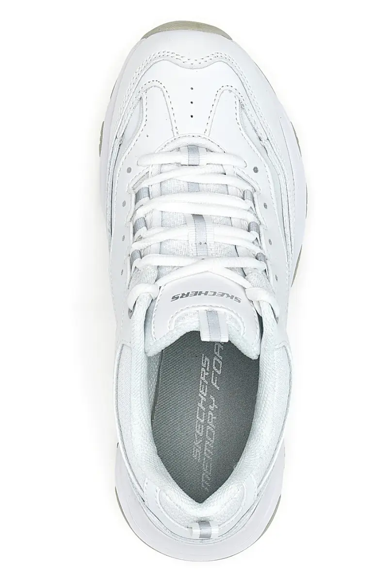 Sneakers bianche in pelle con Memory Foam Skechers Iconic Unabashed [BIANCO miniatura 4