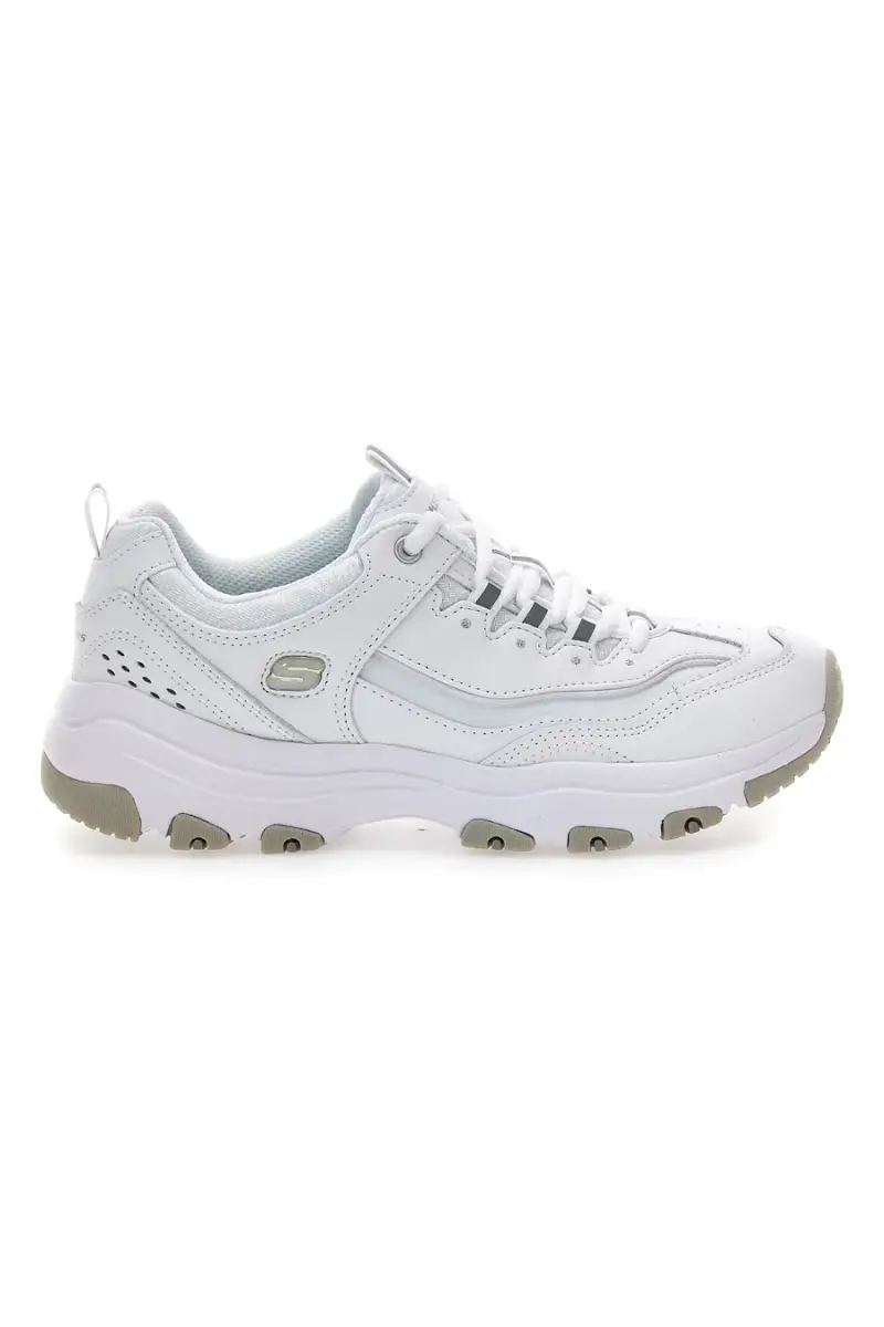 Sneakers bianche in pelle con Memory Foam Skechers Iconic Unabashed [BIANCO miniatura 2