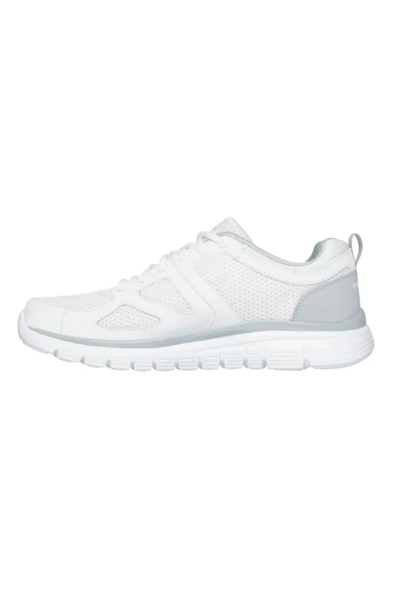 Sneakers bianche in pelle e mesh con soletta memory foam Skechers Burns Agoura da Uomo [WGY] miniatura 4