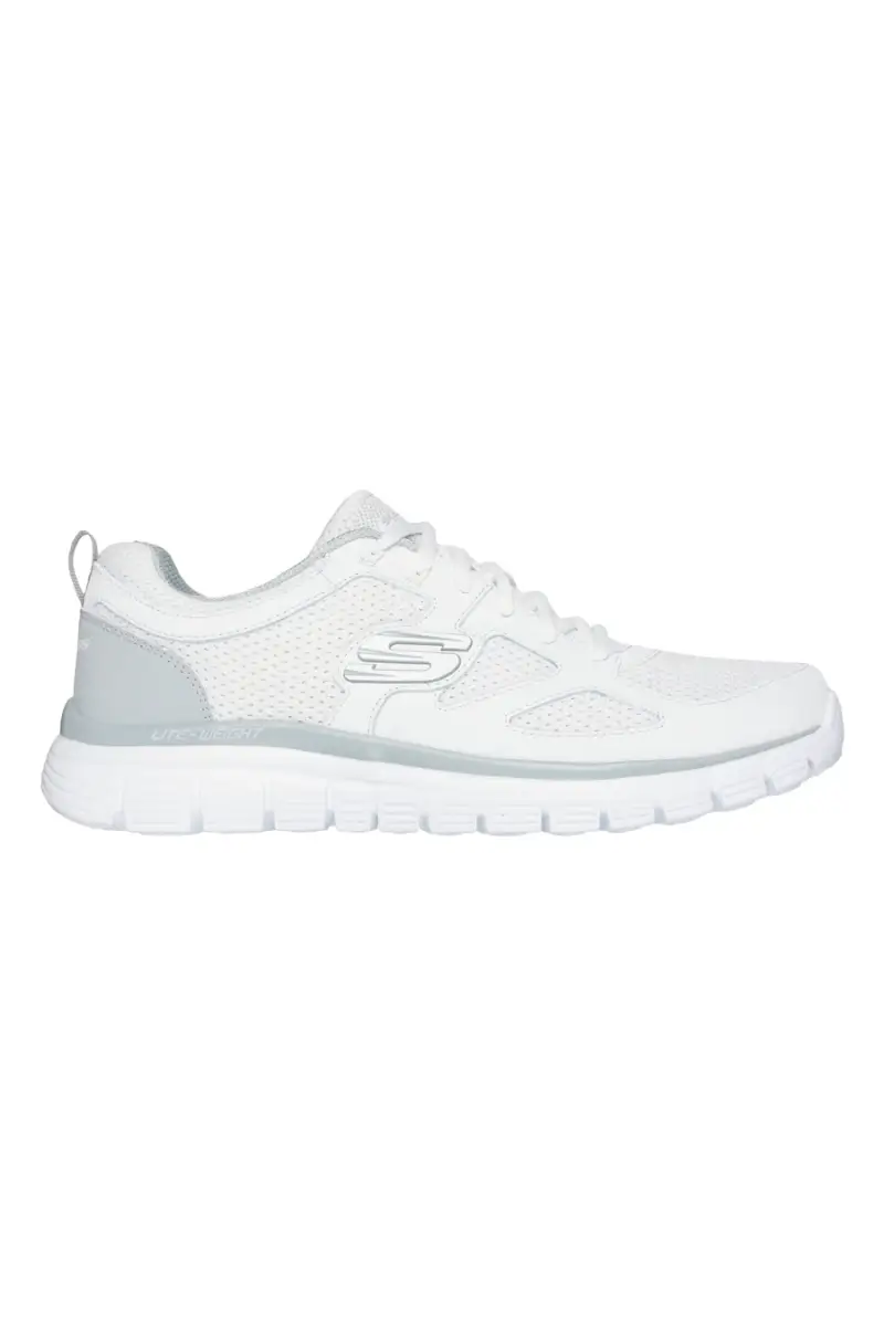Sneakers bianche in pelle e mesh con soletta memory foam Skechers Burns Agoura da Uomo [WGY]