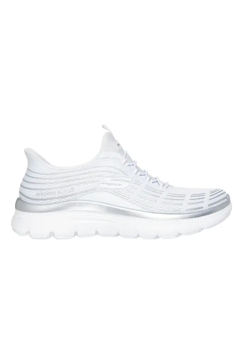 Sneakers bianche leggere in tessuto traspirante Skechers Summits Plus Soft Luster [BIANCO