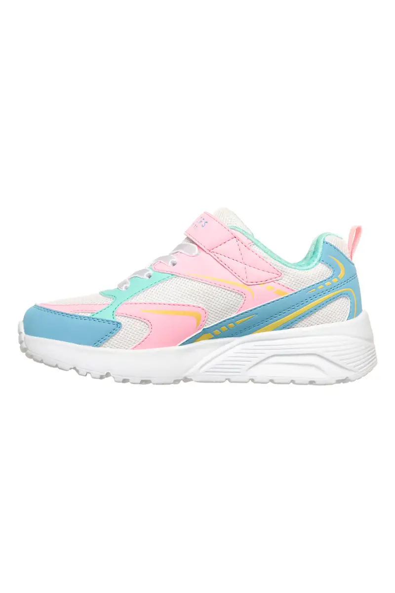 Sneakers bianche multicolor chiusura a strappo Skechers Uno Lite Vista Strike [MULTI] miniatura 2