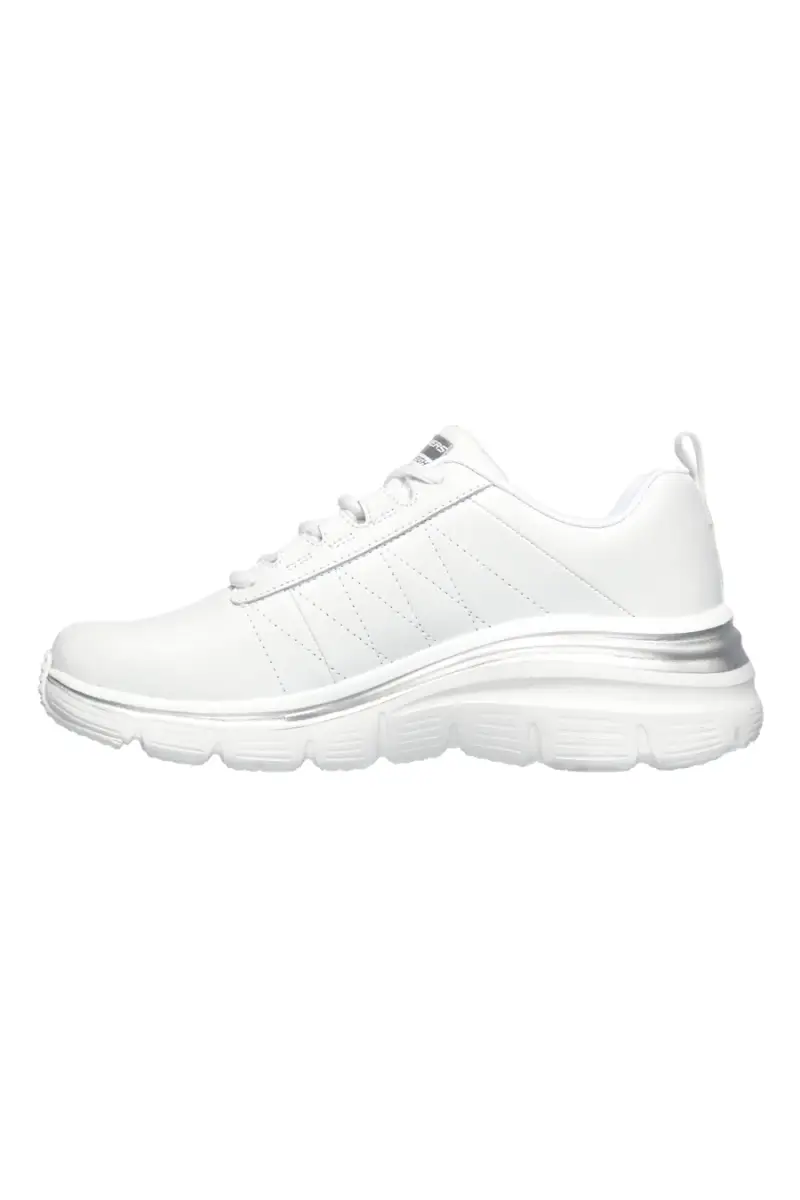 Sneakers bianco Memory Foam Skechers Fashion Fit Effortless [BIANCO miniatura 4