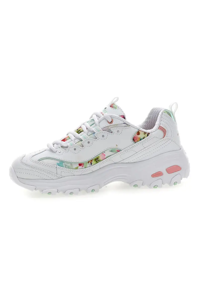 Sneakers bianco multicolor Memory Foam Skechers D lites Blooming Fields [BIANCO miniatura 5