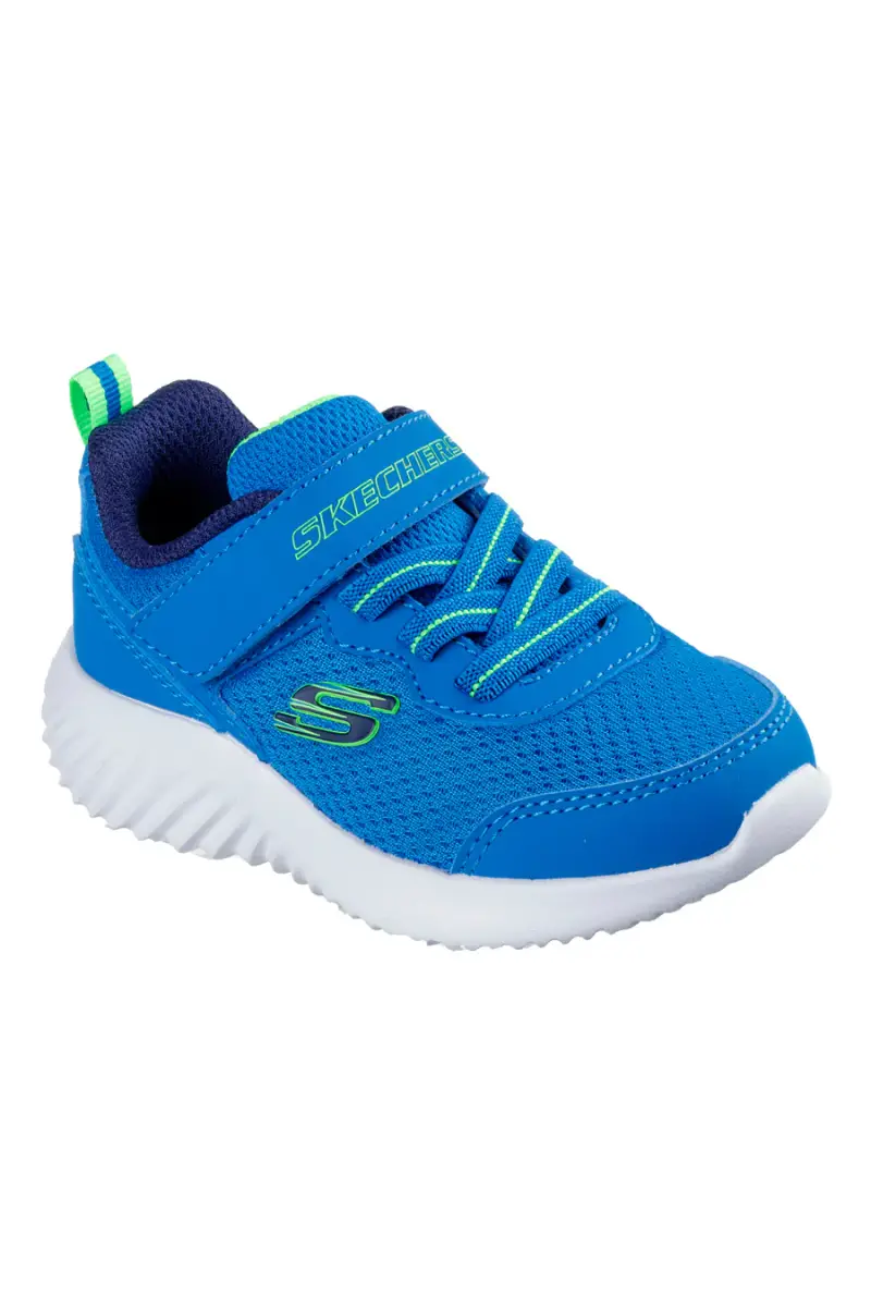 Sneakers blu con chiusura regolabile e suola leggera Skechers Bounder Techrox da Bambino [BLUE] miniatura 2