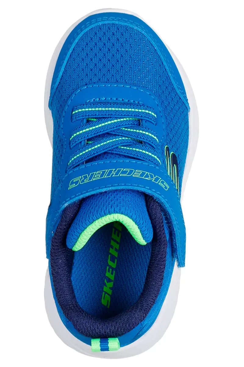 Sneakers blu con chiusura regolabile e suola leggera Skechers Bounder Techrox da Bambino [BLUE] miniatura 3