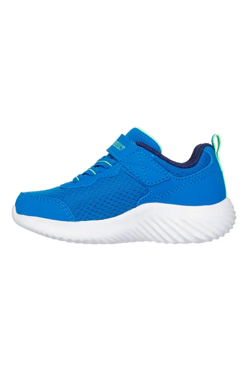 Sneakers blu con chiusura regolabile e suola leggera Skechers Bounder Techrox da Bambino [BLUE] miniatura 4