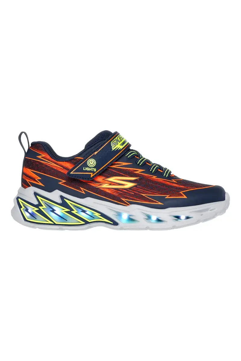 Sneakers blu con luci e dettagli arancioni Skechers Light Storm 2 0 Bolt-Brights [ND]