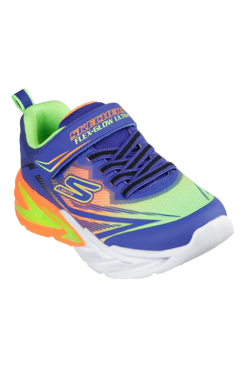 Sneakers blu con luci LED Flex-Glow Ultra Skechers [BLU miniatura 3