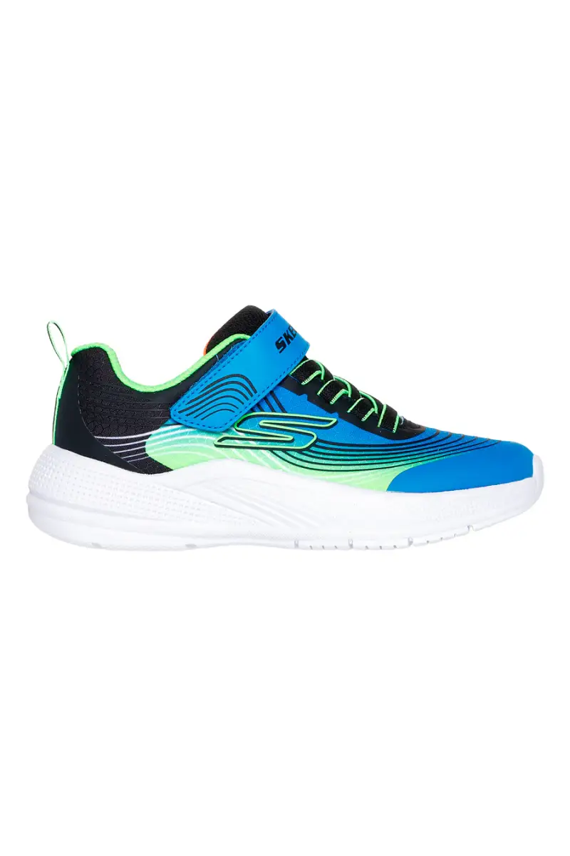 Sneakers blu e lime leggere con strappo Skechers Microspec Advance [ND]