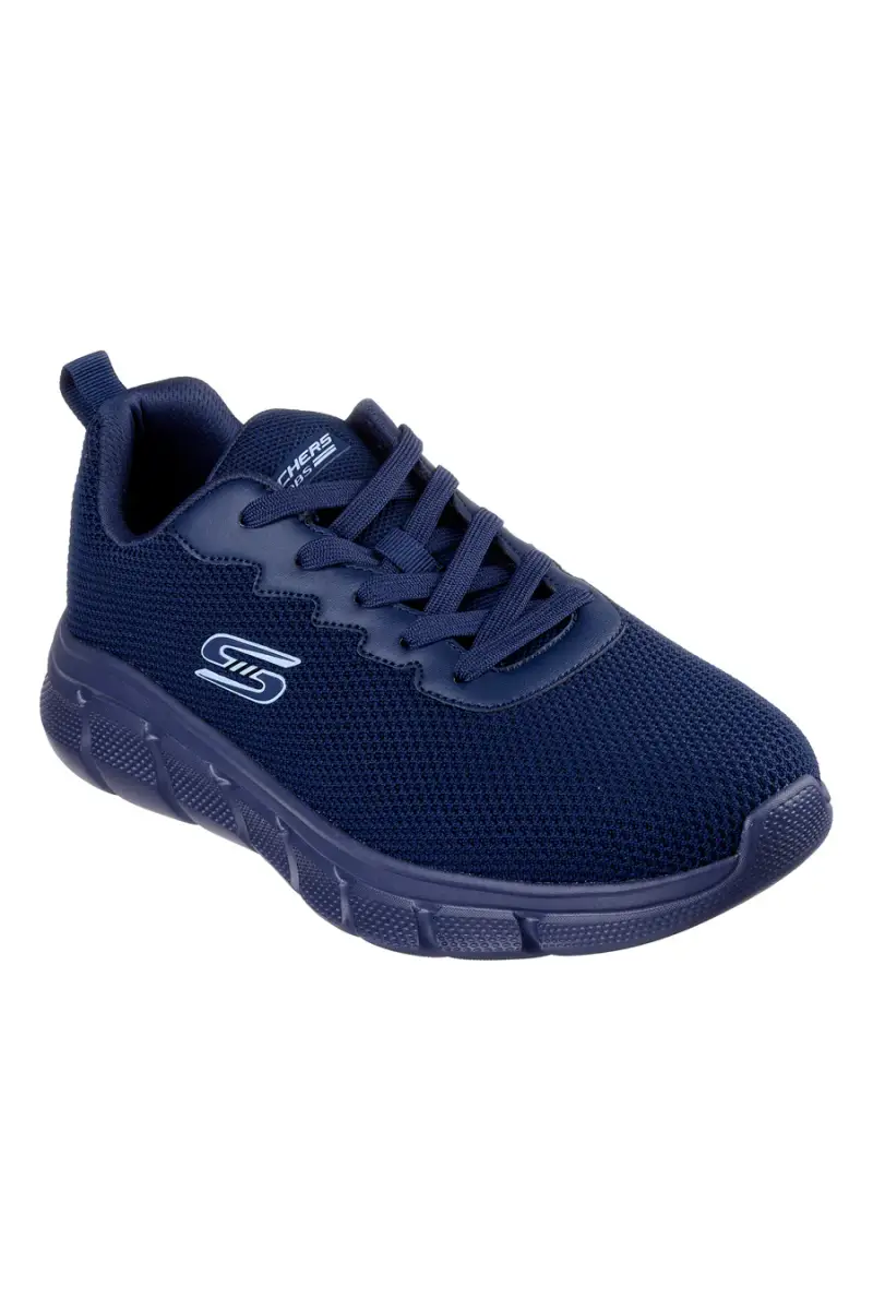 Sneakers blu in knit ammortizzate Skechers Bobs B Flex Chill Edge [NAVY] miniatura 2