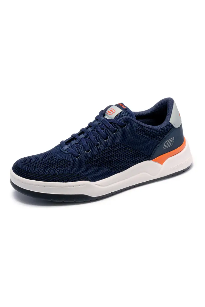 Sneakers blu in maglia tecnica con Memory Foam Skechers Corliss Dorset [NAVY] miniatura 2