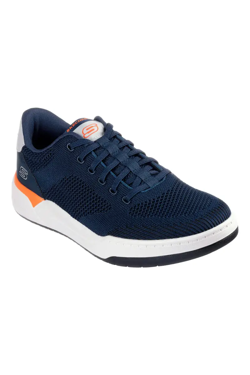 Sneakers blu in maglia tecnica con Memory Foam Skechers Corliss Dorset [NAVY] miniatura 4