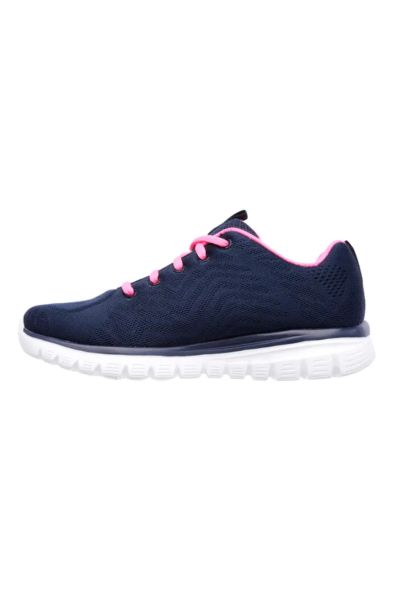 Sneakers blu in mesh con Memory Foam Skechers Graceful Get Connected [BLU] miniatura 2