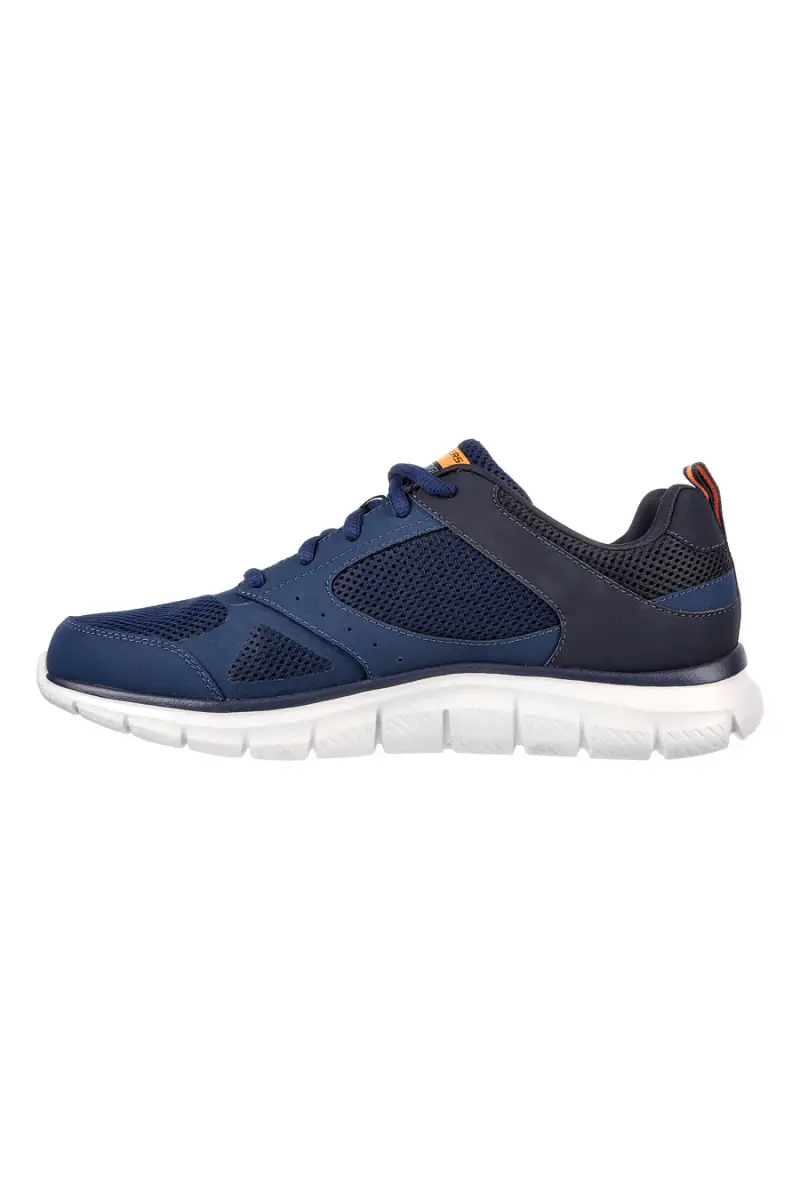 Sneakers blu in mesh stringate Skechers Track Syntac [NAVY] miniatura 3