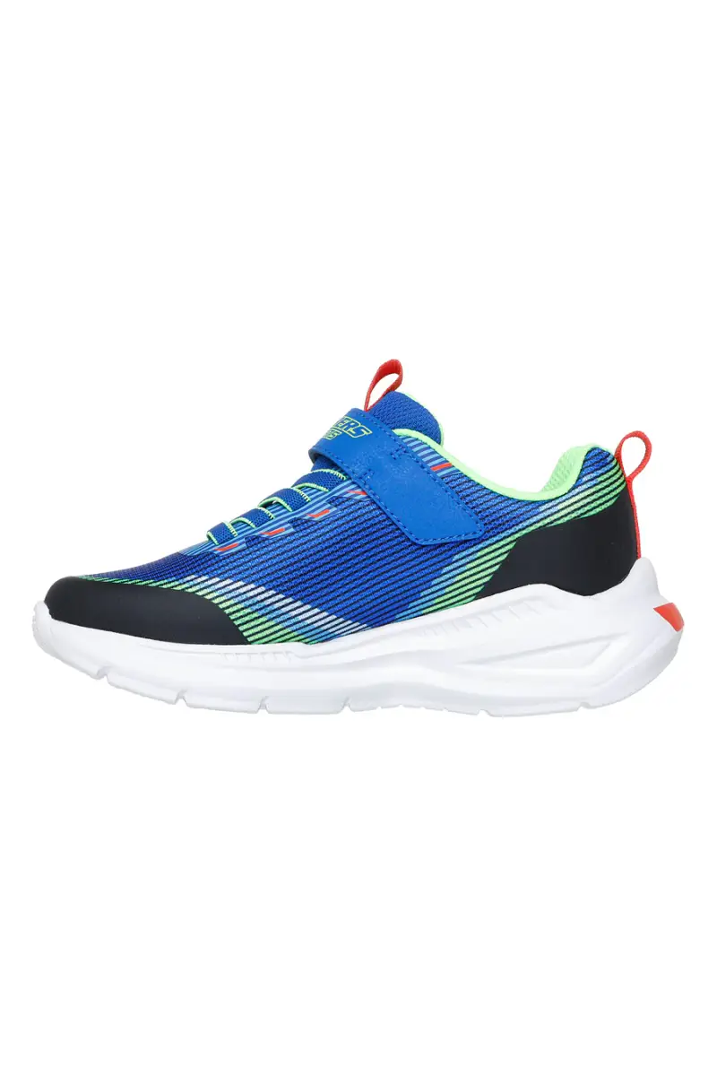 Sneakers blu multicolore con luci e chiusura a strappo Skechers Tri-namics 2.0 [BLU] miniatura 4
