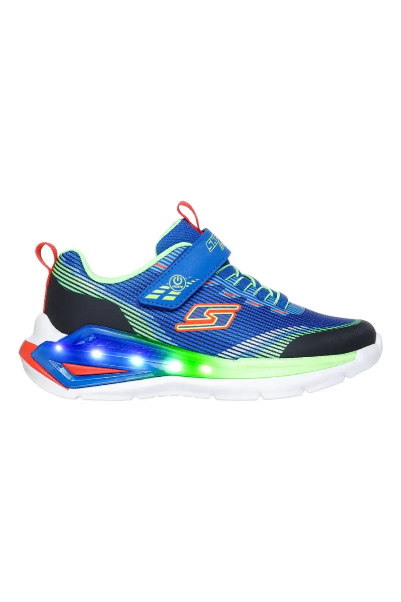 Sneakers blu multicolore con luci e chiusura a strappo Skechers Tri-namics 2.0 [BLU]