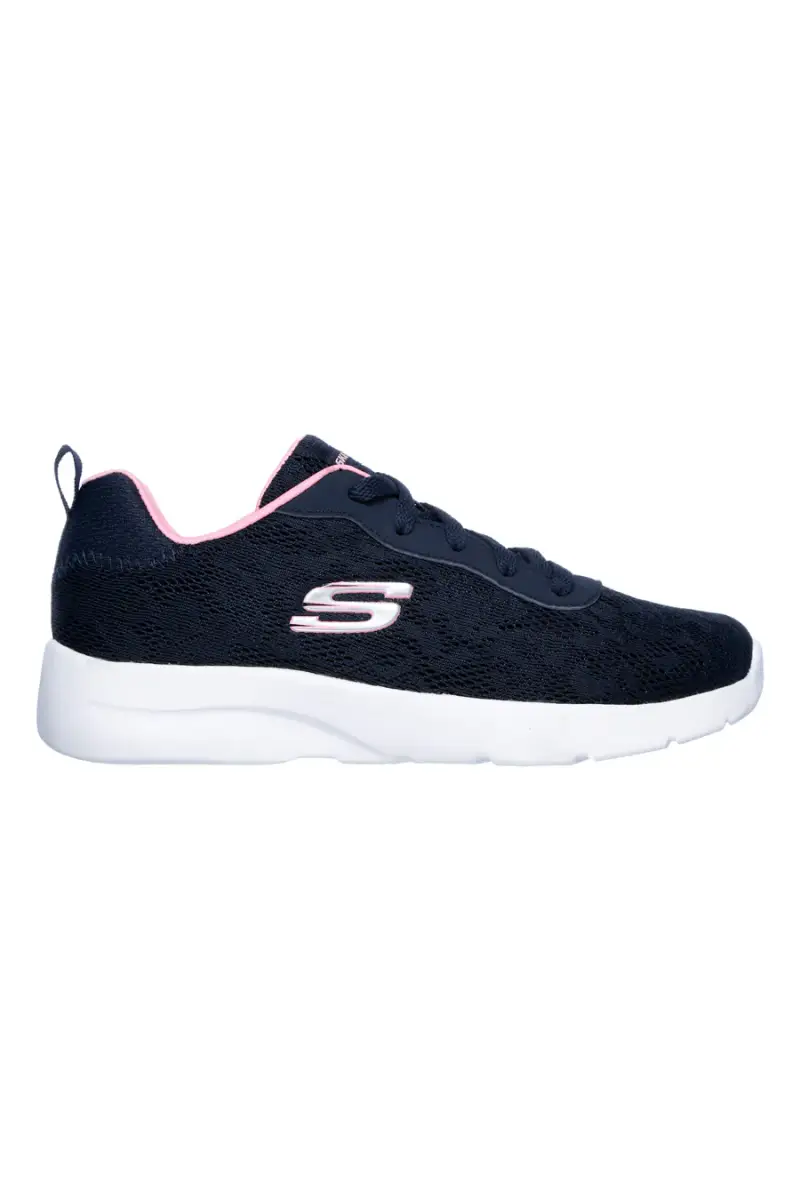 Sneakers blu rosa Memory Foam Skechers Dynamight 2 0 Homespun [NAVY] miniatura 2