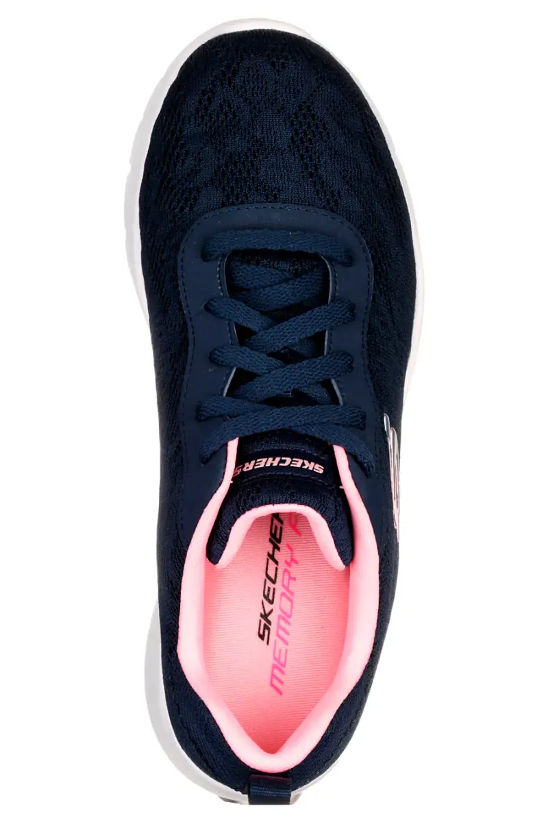 Sneakers blu rosa Memory Foam Skechers Dynamight 2 0 Homespun [NAVY] miniatura 5