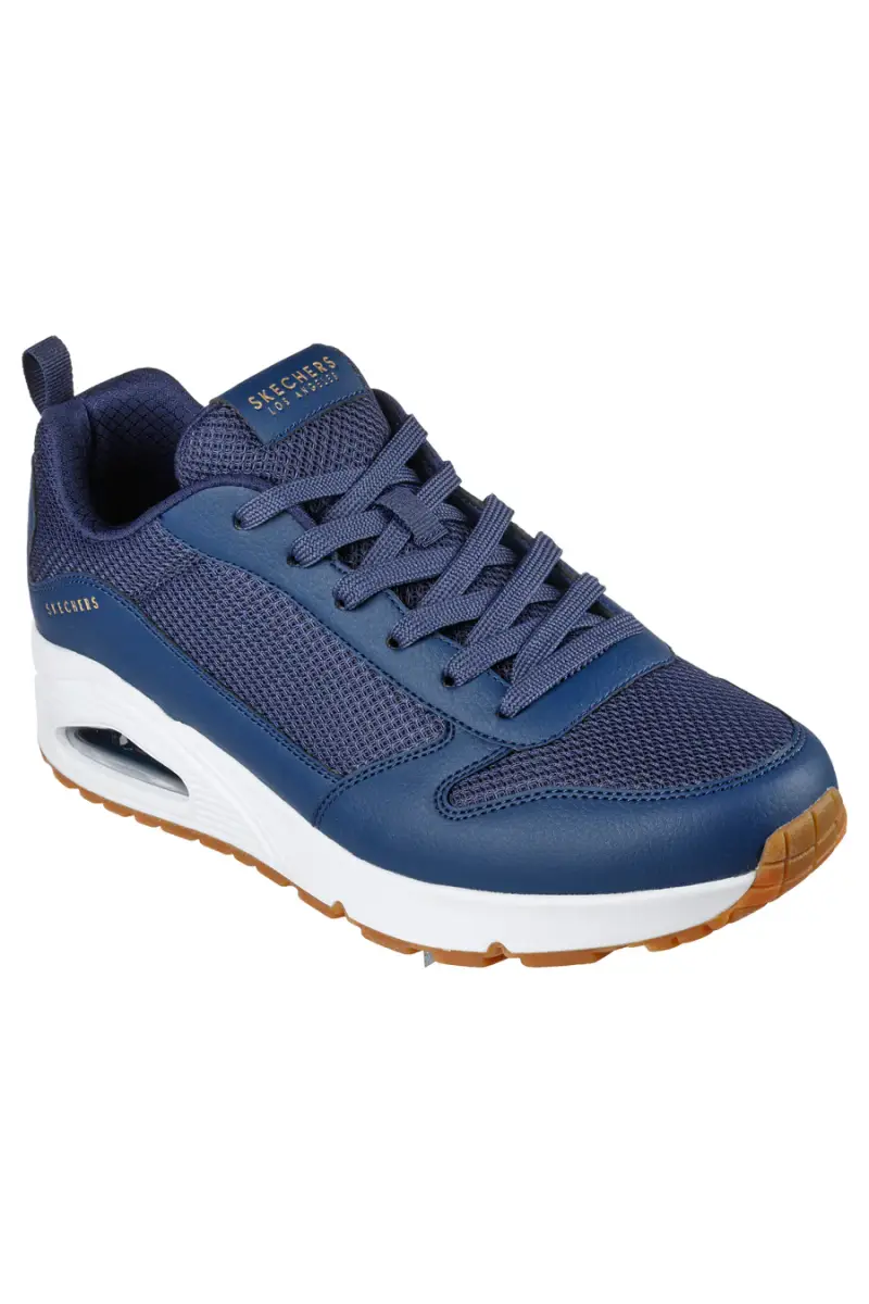 Sneakers Blu Skechers Uno Fastime [NAVY] miniatura 5