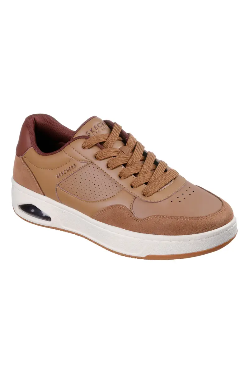 Sneakers color cuoio con soletta Air-Cooled Skechers UNO CTL OUT OF SIGHT [COGNAC] miniatura 2