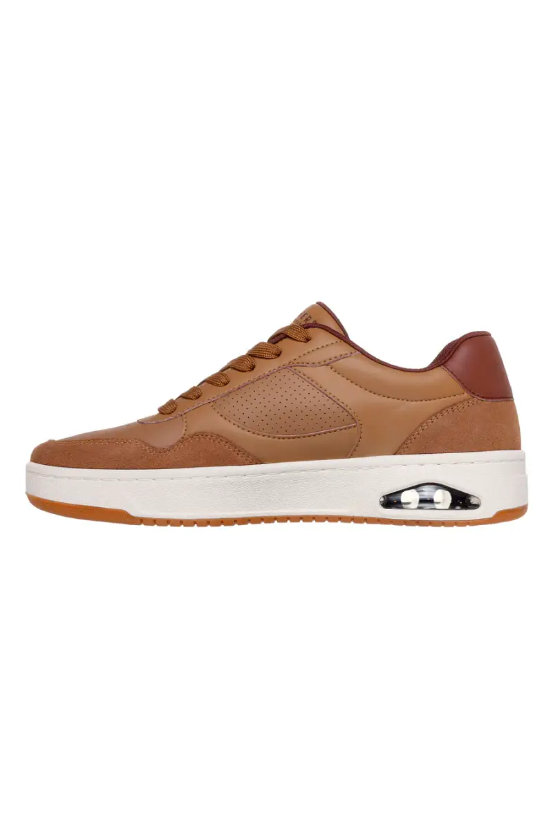 Sneakers color cuoio con soletta Air-Cooled Skechers UNO CTL OUT OF SIGHT [COGNAC] miniatura 3