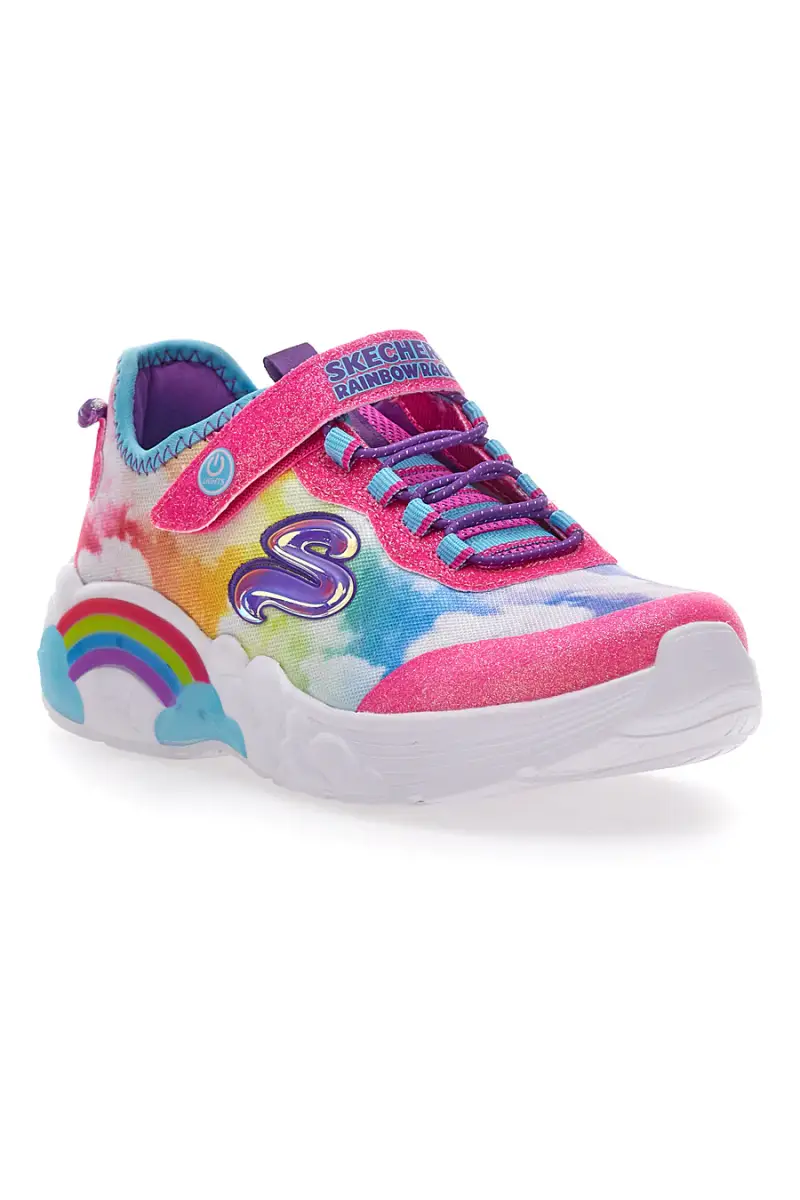 Sneakers con Luci Skechers Rainbow Racer Multicolore [ROSA] miniatura 2