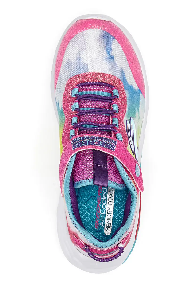 Sneakers con Luci Skechers Rainbow Racer Multicolore [ROSA] miniatura 5