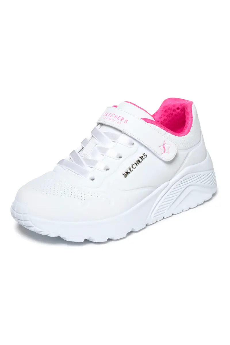 Sneakers da bambina bianche Skechers Uno Lite Star Icon [BIANCO] miniatura 2