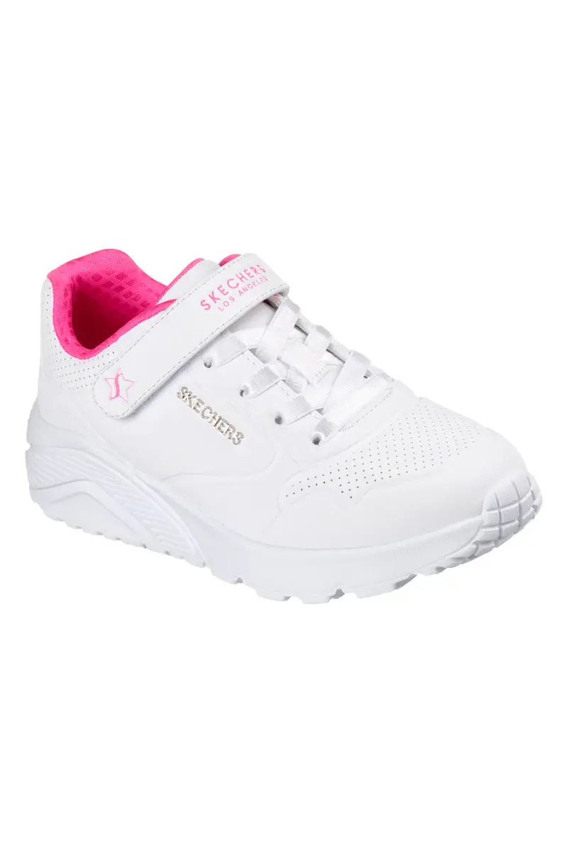 Sneakers da bambina bianche Skechers Uno Lite Star Icon [BIANCO] miniatura 3