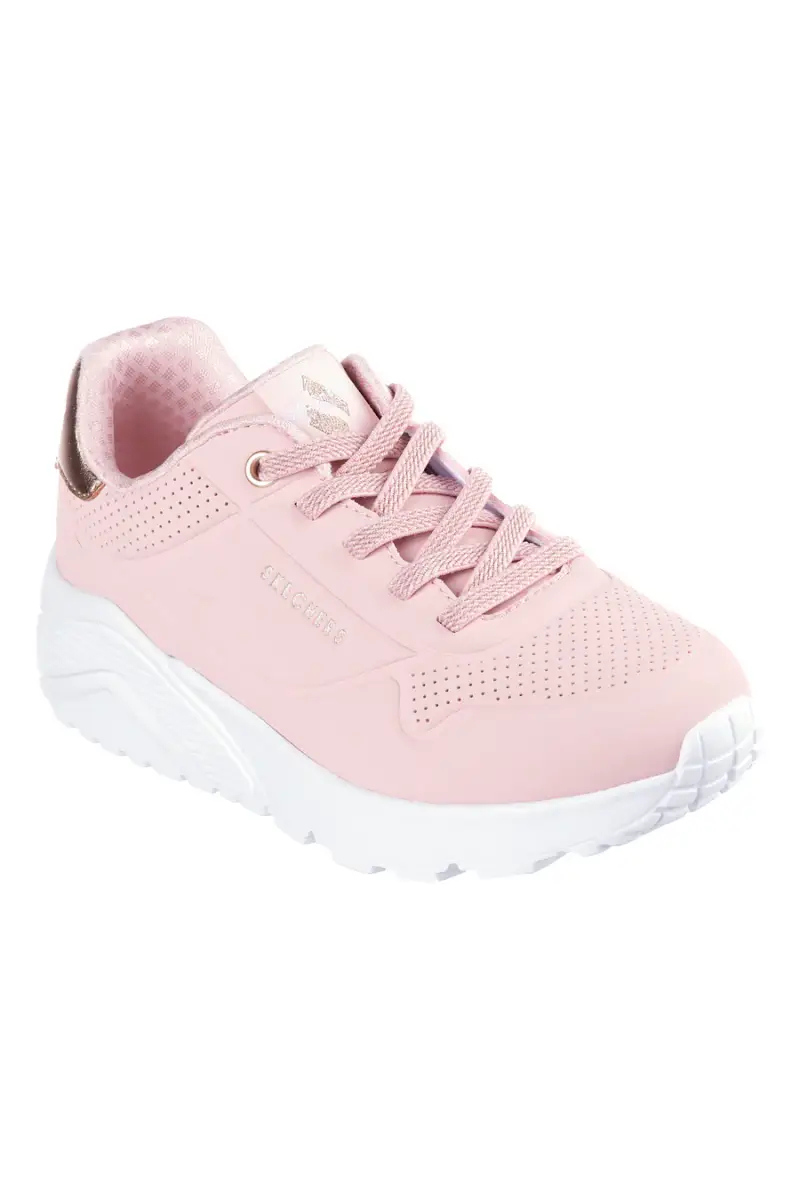 Sneakers da bambina rosa Skechers Uno Lite Metallic Mode [ROSA] miniatura 2