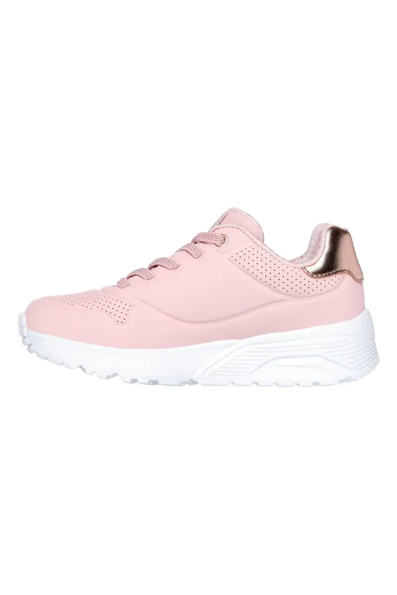 Sneakers da bambina rosa Skechers Uno Lite Metallic Mode [ROSA] miniatura 3