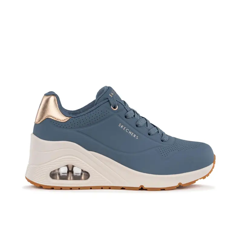 Sneakers donna azzurre Uno - Hi Steps con zeppa