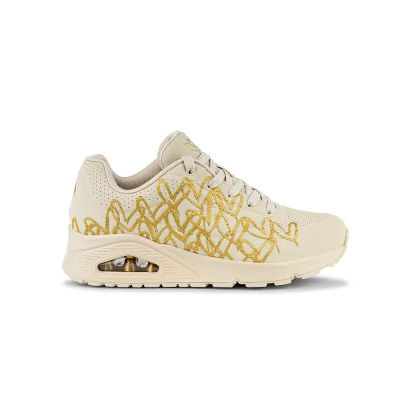 Sneakers donna beige da palestra JGoldcrown UNO - Golden Heart