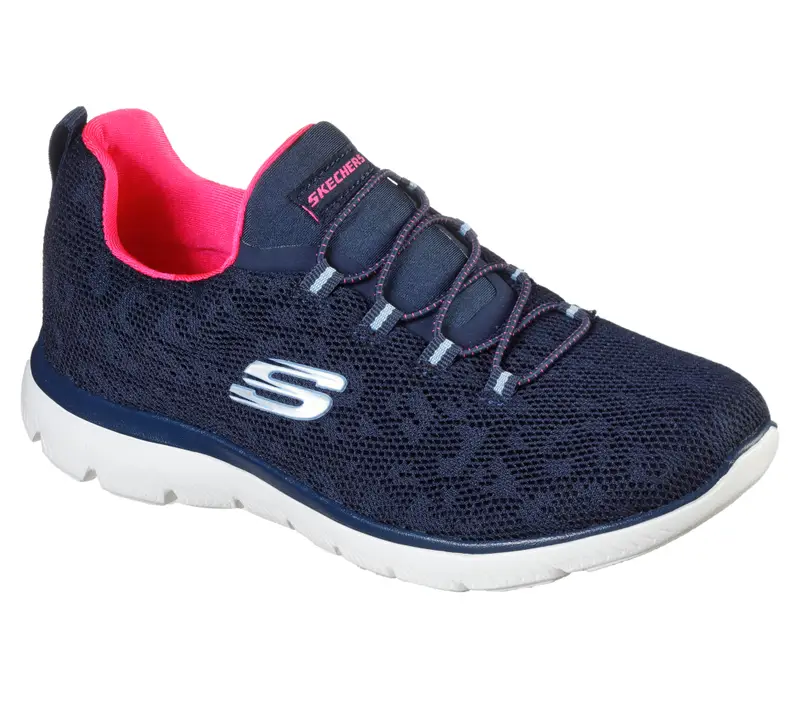 Sneakers Donna SUMMITS LEOPARD SPOT Blu marino / Rosato fucsia | Skechers Blu navy