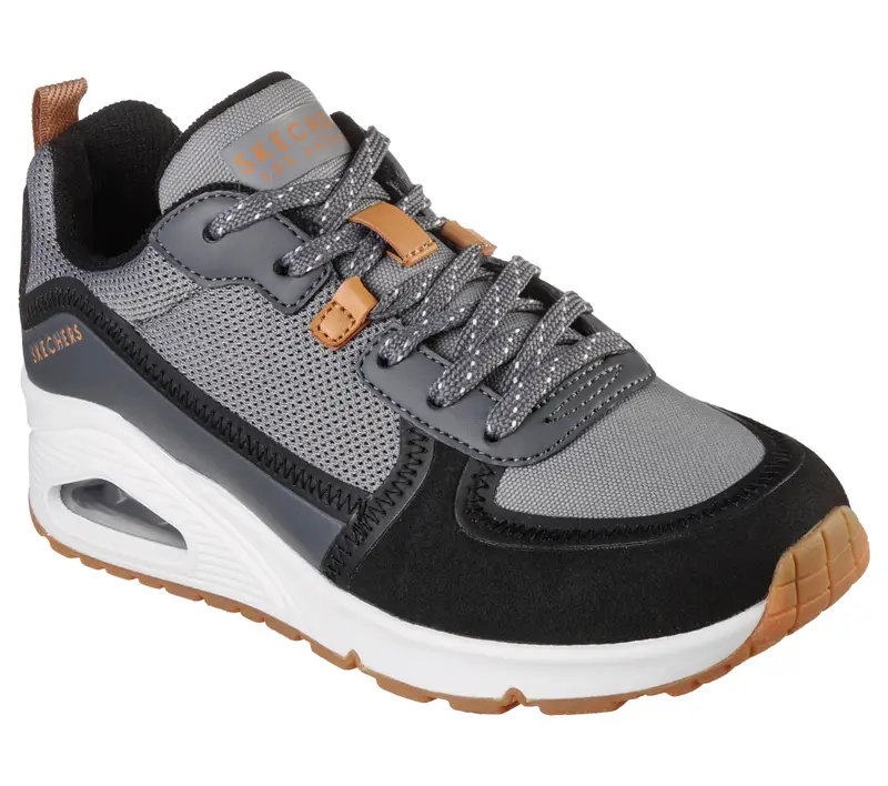 Sneakers Donna UNO LAYOVER Nero / Grigio | Skechers