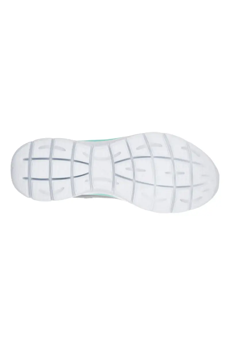 Sneakers grigie e verde acqua in pelle e mesh con Memory Foam Skechers Summits Suited [GRIGIO miniatura 4