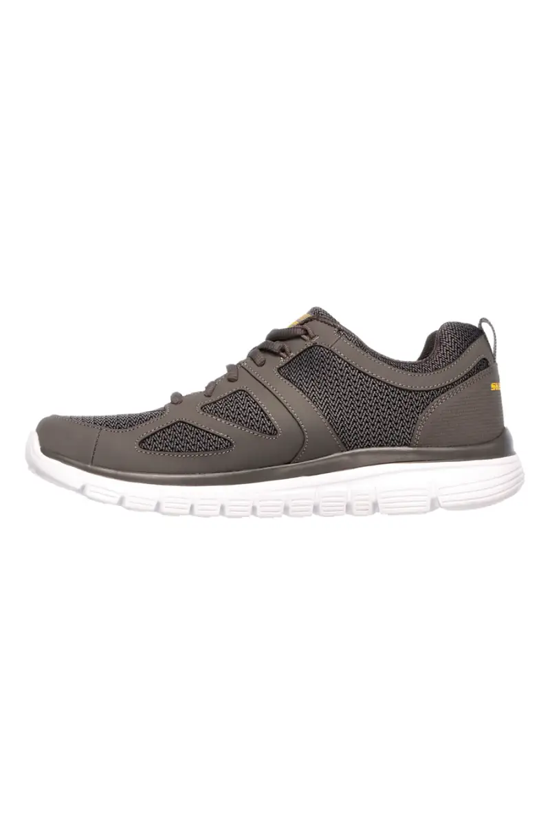 Sneakers grigie in pelle e mesh con soletta memory foam Skechers Burns Agoura da Uomo [CARBONE] miniatura 4