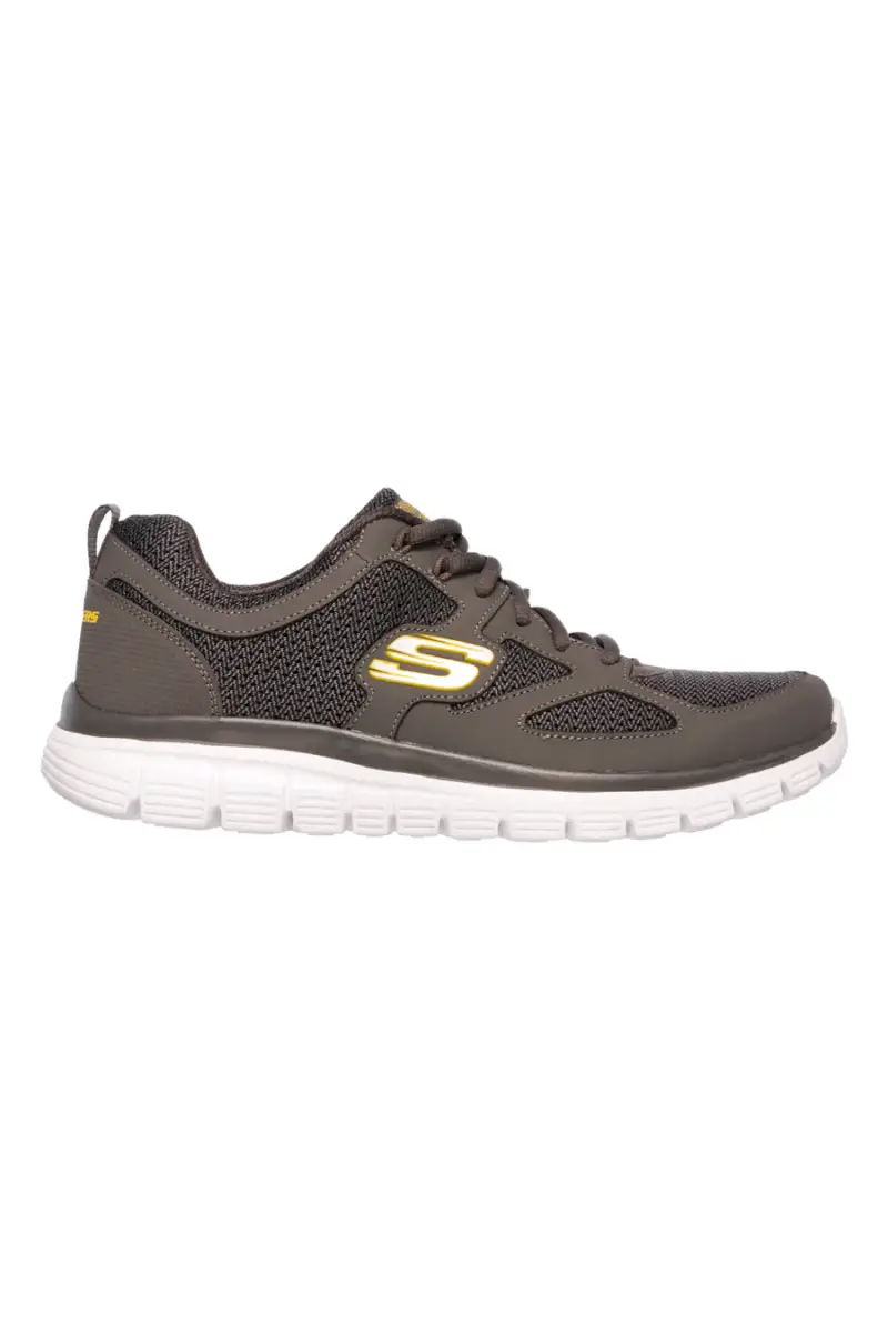 Sneakers grigie in pelle e mesh con soletta memory foam Skechers Burns Agoura da Uomo [CARBONE]