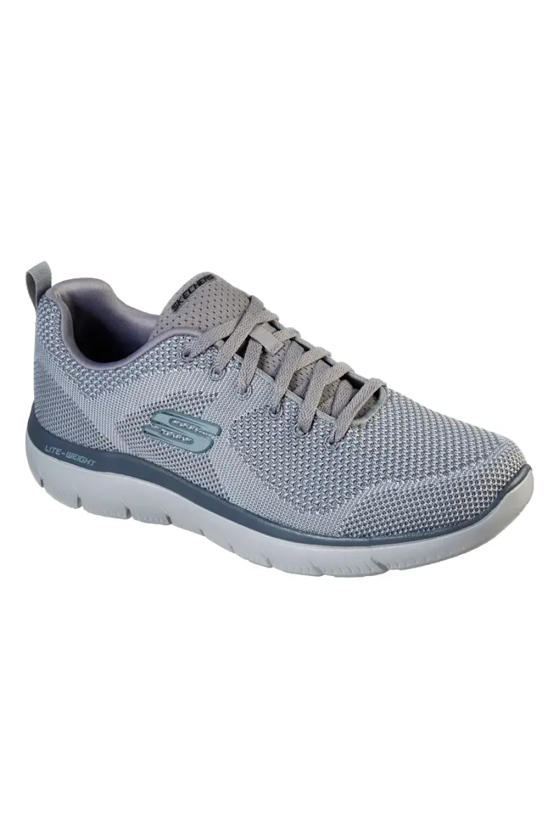 Sneakers grigio chiaro Memory Foam Skechers Summits Brisbane [GRIGIO CHIARO] miniatura 2