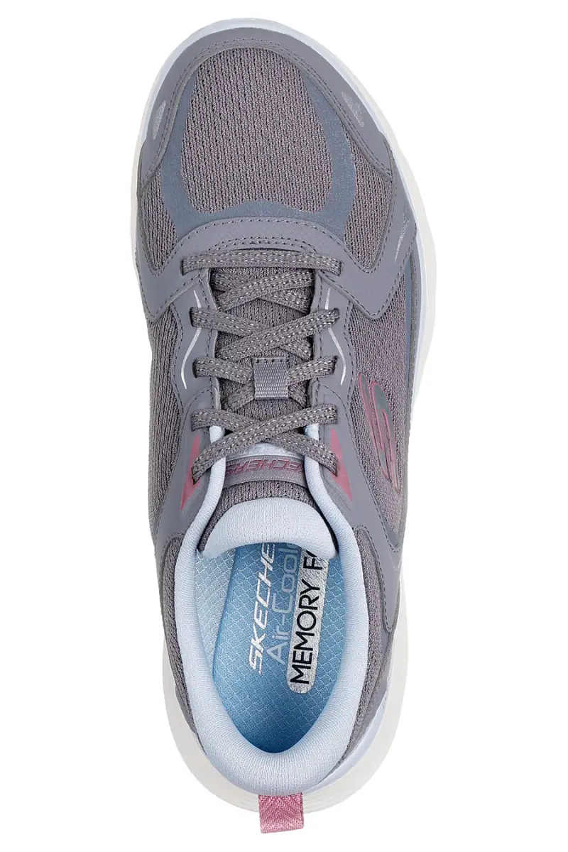 Sneakers grigio polvere in mesh con memory foam Skechers Flex Appeal 5.0 Retro Rush [GRIGIO] miniatura 3
